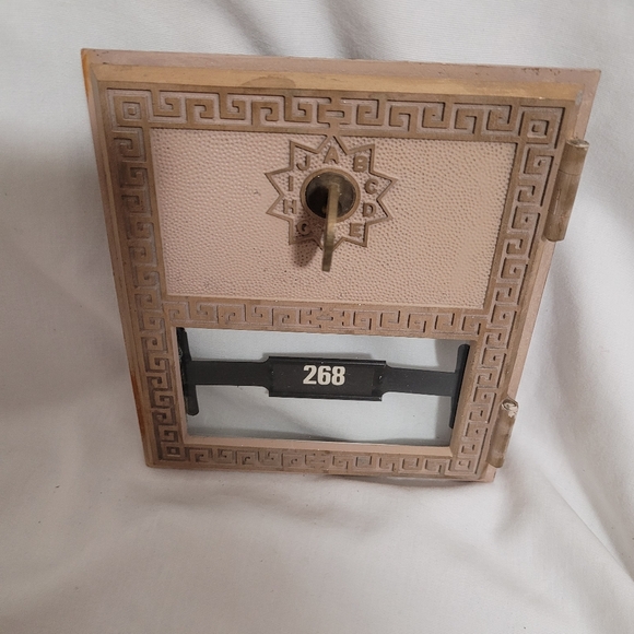 Vintage Post Office Mailbox Door Cover By Auth Elec. 1970 Door Number 268 - Picture 8 of 8